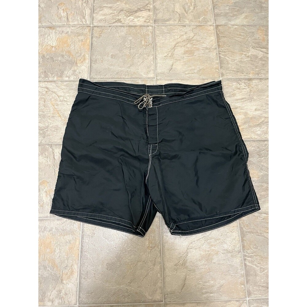 Vintage Birdwell Beach Britches Board Shorts in Black Men 38 Made in USA Beach